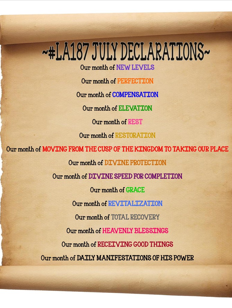 Our Declarations.... What Are Yours?